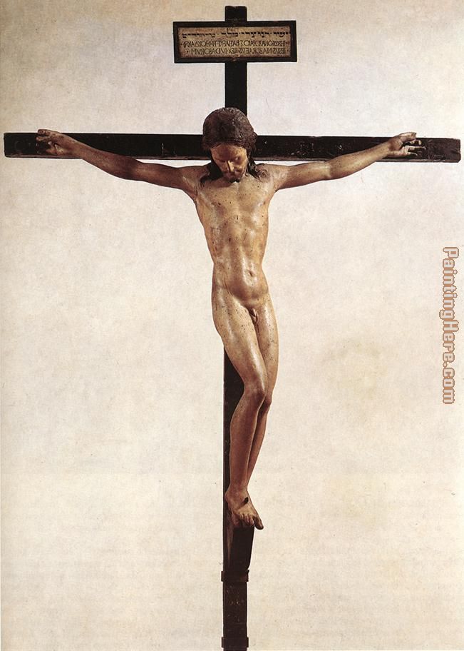 Crucifix painting - Michelangelo Buonarroti Crucifix art painting